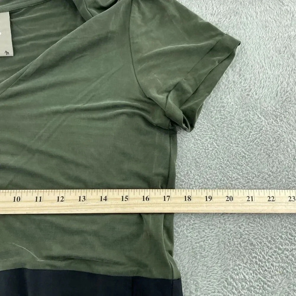 Dolan Left Coast Collection Two-Tone V-Neck Dress Size M Cupro & Tencel 0934 - Picture 6 of 8